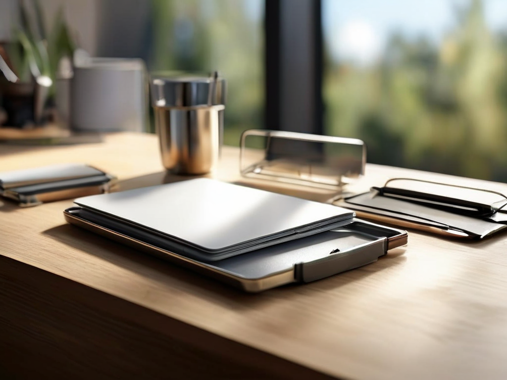 Blank dividers and a compact tray on a brushed metal surface, representing organized DNS settings.